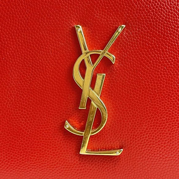 Saint Laurent - Grain de Poudre Classic Monogram Small Red Camera Bag Crossbody - Picture 5 of 13